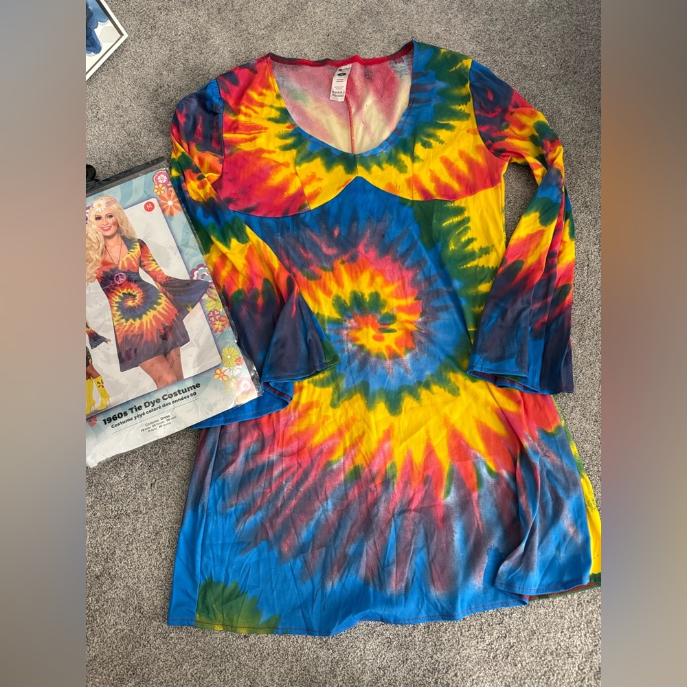 🎃Groovy Tie-Dye dress costume